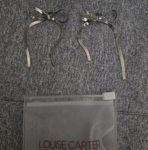 Louise Carter Silver Bow Drop Earrings